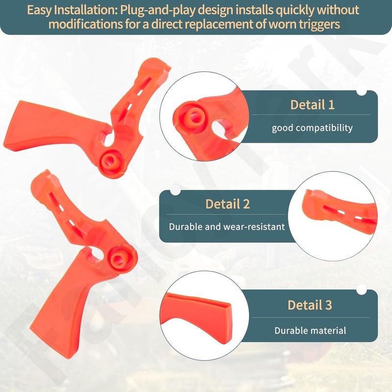 FancyTark 2 Pack C453000482 Throttle Triggers for Echo PE-2620, GT-225L, SRM-2620, SRM-2620T, BRD-2620, PE-2620S, HCA-2620, SHC-2620, PPF-2620 - Image 3